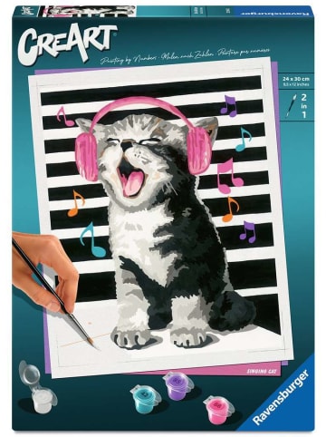 Ravensburger Ravensburger CreArt Adults Trend - Singende Katze in bunt