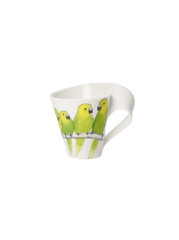 Villeroy & Boch Becher mit Henkel NewWave Caffè in Weiß-Grün 300 ml in weiß-grün