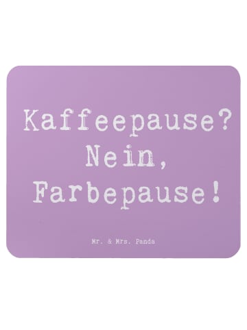Mr. & Mrs. Panda Mouse Pad Spruch Künstlerin Farbepause mit Spruch in Lavendeltraum