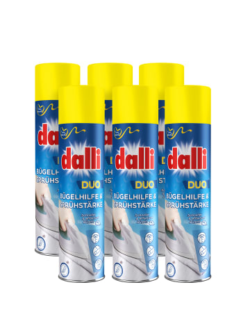 DALLI-WERKE DUO Bügelhilfe & Sprühstärke I Faltenfreie Wäsche,perfekter Halt | 6 Dosen