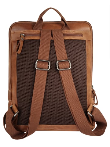Sansibar Rucksack echt Leder in cognac