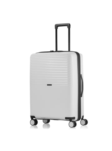 Pack Easy Jet 4 Rollen Trolley 64 cm mit Dehnfalte in weiss