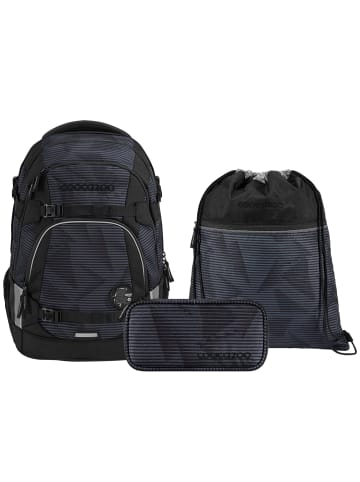Coocazoo Schulrucksack-Set MATE Dark Mission in Schwarz 3-teilig