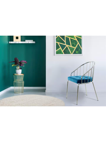 Kayoom Stuhl Palma in blau - chrom