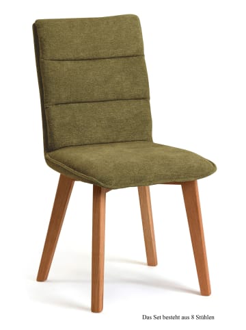 58 aufm Kessel ESSZIMMERSTUHL (8er-Set) Darija 47x92x60 Eiche geölt/Olivgrün