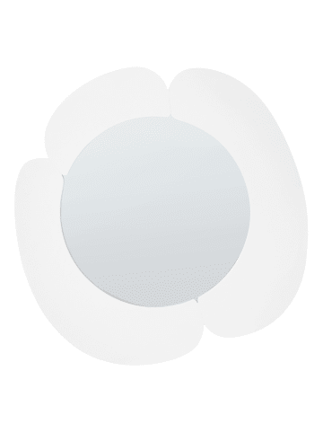 Beliani Wandspiegel ATIK in Weiß - (W) 50 x (H) 50 x (L) 2 cm