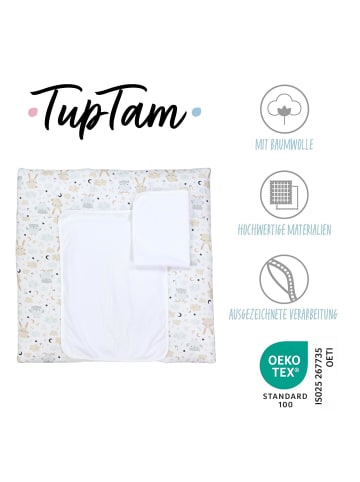 TupTam Wickelauflage inkl. 2 Frotteebezüge in beige/grau