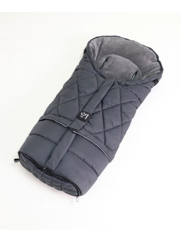 Kaiser Naturfellprodukte Kinderwagen-Fußsack Moony 2in1, Sherpa Fleece anthracite