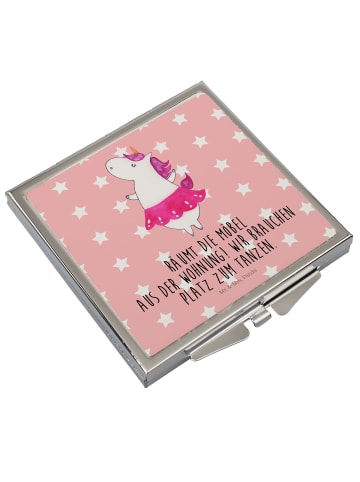 Mr. & Mrs. Panda Reisespiegel Einhorn Ballerina mit Spruch in Rot Pastell