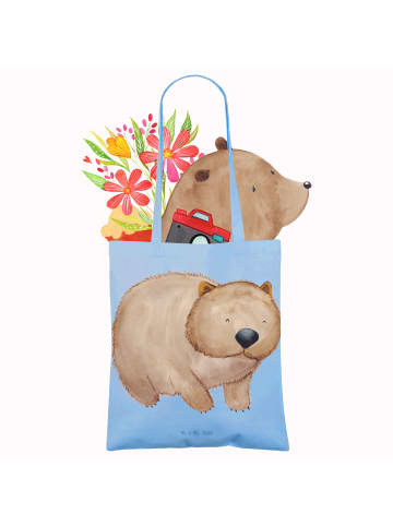 Mr. & Mrs. Panda tote bag Wombat ohne Spruch in Sky Blue