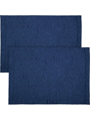 Erwin Müller Jacquard, Baumwollmischung Tischset 2er-Pack Cadiz in blau