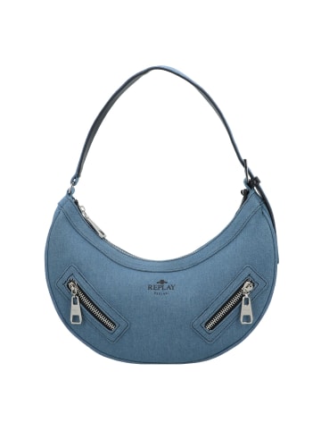 Replay Schultertasche 33 cm in blue denim_