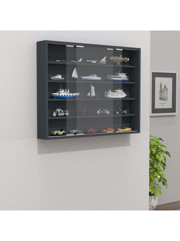 ebuy24 Glasvitrinen AgisaL 4 Anthrazit 77 x 10 cm