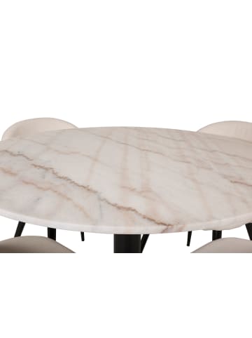 ebuy24 Essgruppe Estelle 78 (5-teilig) Beige 106 x 106 cm