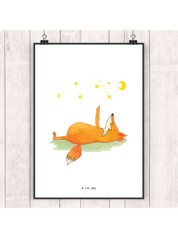 Mr. & Mrs. Panda Bild Fuchs Sterne ohne Spruch in Weiß