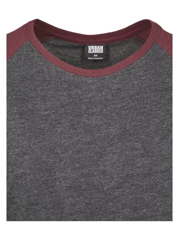 Urban Classics T-Shirt in charcoal/redwine