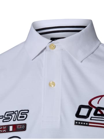 Andrew James Poloshirt in weiß schwarz - 0002