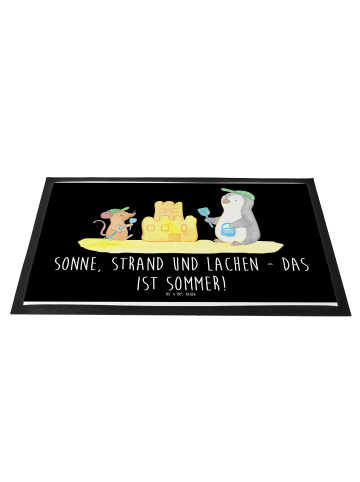 Mr. & Mrs. Panda Fußmatte Sommerfreude mit Spruch in Schwarz