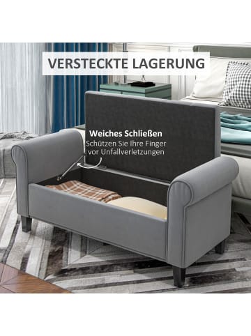 HOMCOM Polsterbank in Grau 126L x 48,5B x 57H cm