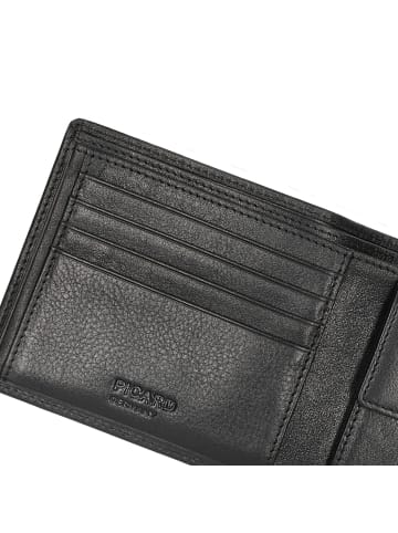 PICARD Tennessee1 Geldbörse RFID Schutz Leder 11.5 cm in schwarz