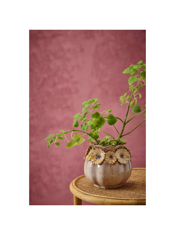 IB Laursen Vase Sonnenblume – Glasiertes Steingut in sand
