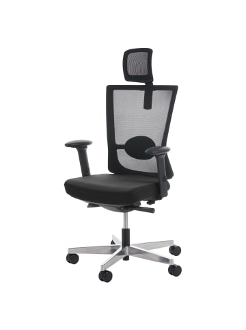 MCW Bürostuhl Karlstad ergonomisch, Schwarz, mit Kopfstütze