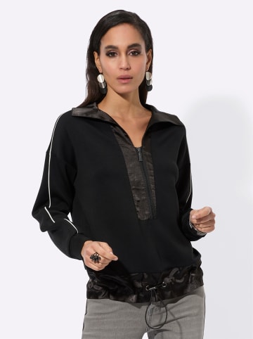 creation L Sweatshirt in schwarz-weiß