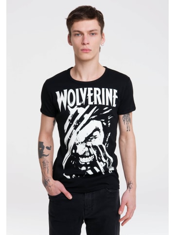 Logoshirt T-Shirt Wolverine in schwarz