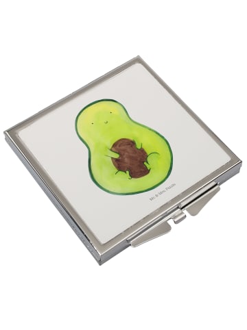 Mr. & Mrs. Panda Klappbarer Spiegel Avocado Kern ohne Spruch in Weiß