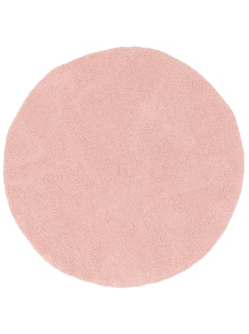 Pergamon Luxus Super Hochflor Shaggy Teppich Luca Rund in Rosa