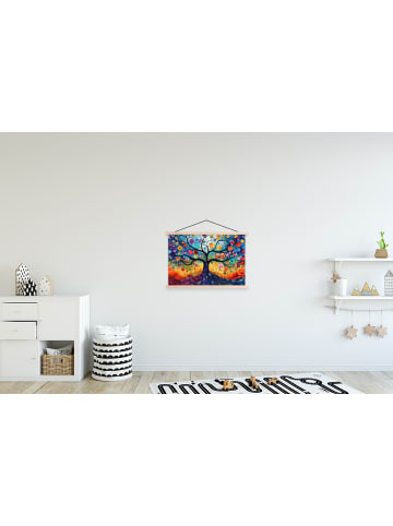 OnlyWow Poster mit Leiste Blumenbaum