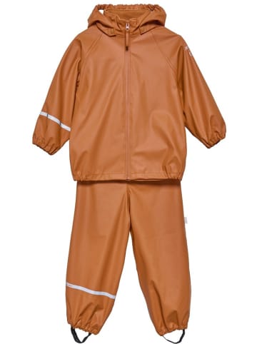 CeLaVi Kinder Regenset "Basic rainwear set-PU" in Braun