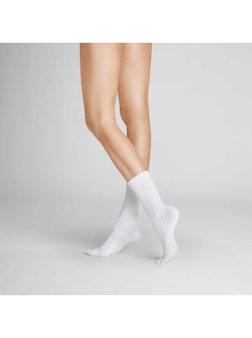 Hudson Socken Relax Cotton druckfreier Bund in White