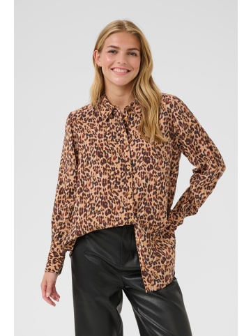 Cream Langarm - Hemd CREluna Loose fit in Brown Leopard