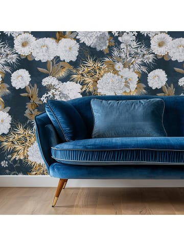 WALLPAPERS4BEGINNERS Tapete Blumen in Blau - (W) 180 × (L) 260 cm