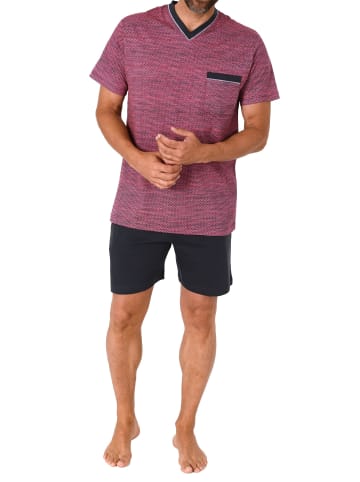 NORMANN Schlafanzug kurzarm Shorty Pyjama - 66949 in bordeaux