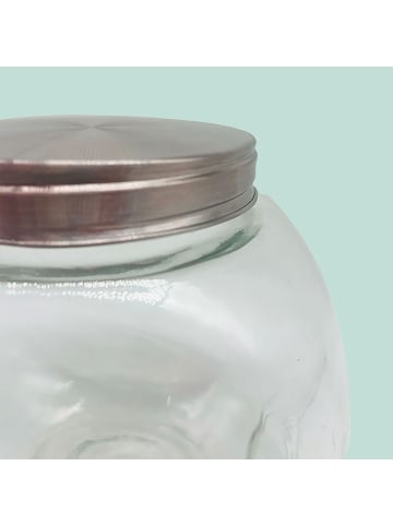 relaxdays 5x Bonbongläser in Transparent/ Silber - 650 ml