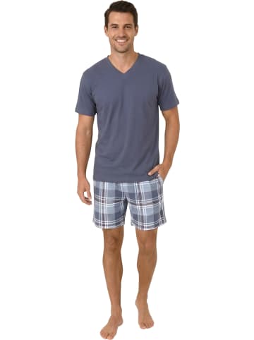 NORMANN Single-Jersey Shorty in jeansblau