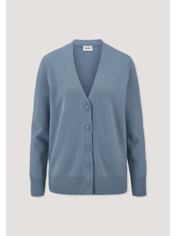 Hessnatur Hessnatur Strickjacke Relaxed aus Bio-Schurwolle mit Cashmere in kristallblau