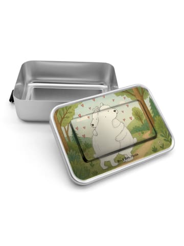 Mr. & Mrs. Panda Lunch Box Eisbär Umarmen Design ohne Spruch in Weiß