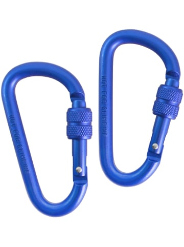 Normani Outdoor Sports Karabiner mit Schraubverschluss 2er Set in Blau