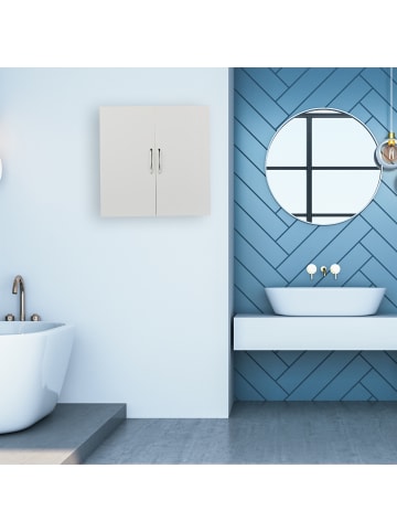 relaxdays Badschrank in Weiß - (B)60 x (H)60 x (T)20 cm
