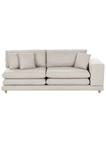 Beliani 2-Sitzer Sofa HEDEN in Beige/Braun - (W) 197 x (H) 81 x (L) 86 cm