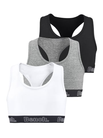 Bench Bench. Bustier in schwarz / weiß / grau-meliert
