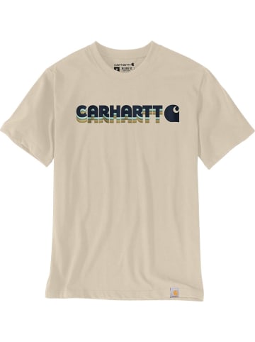 CARHARTT T-Shirt "Irvine Relaxed Layered Logo T-Shirt" in Weiß