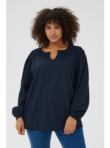 KAFFE curve Langarm-Bluse KClunda Regular fit in Midnight Marine