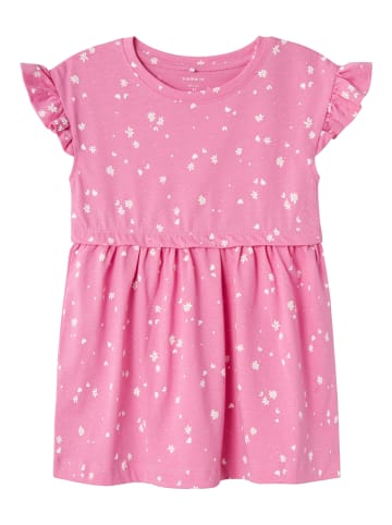 name it Kleid Kurzes Rundhals Baumwolle Dress in Rosa