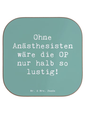 Mr. & Mrs. Panda Untersetzer Spruch Anästhesist Humor mit Spruch in Meeresbrise