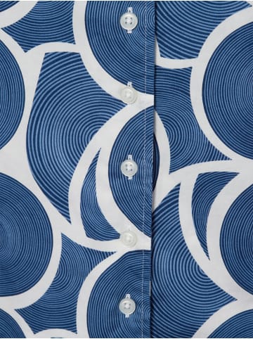 Franco Callegari Bluse in indigo weiß - 0110