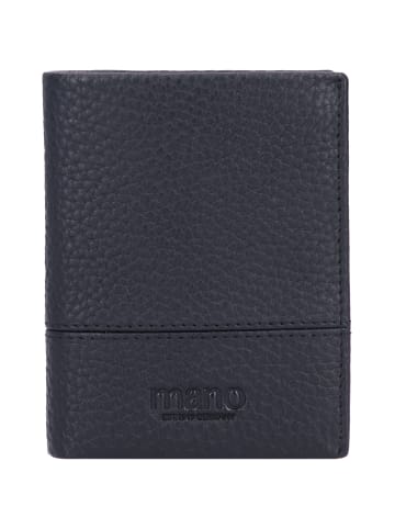 mano Don Tommas Geldbörse Leder 7,5 cm in schwarz